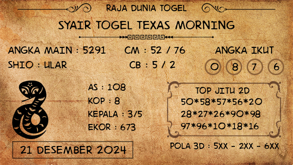 Prediksi Texas Morning